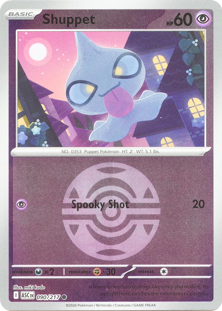 Shuppet (090/217) (Dusk Ball) [Mega Evolution: Ascended Heroes] | Gamers Paradise