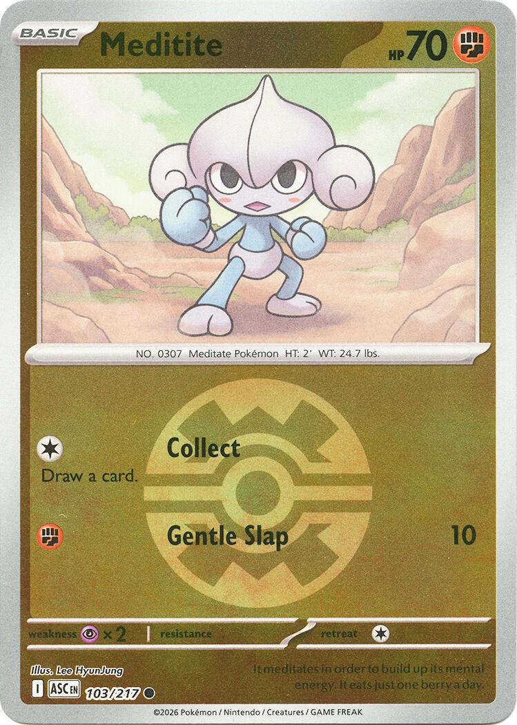 Meditite (103/217) (Quick Ball) [Mega Evolution: Ascended Heroes] | Gamers Paradise