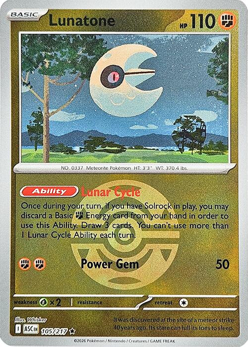 Lunatone (105/217) (Dusk Ball) [Mega Evolution: Ascended Heroes] | Gamers Paradise