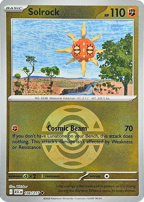 Solrock (106/217) (Dusk Ball) [Mega Evolution: Ascended Heroes] | Gamers Paradise