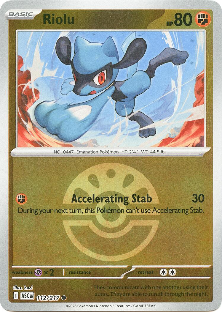 Riolu (112/217) (Friend Ball) [Mega Evolution: Ascended Heroes] | Gamers Paradise
