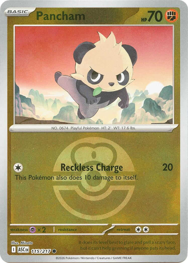 Pancham (115/217) (Love Ball) [Mega Evolution: Ascended Heroes] | Gamers Paradise
