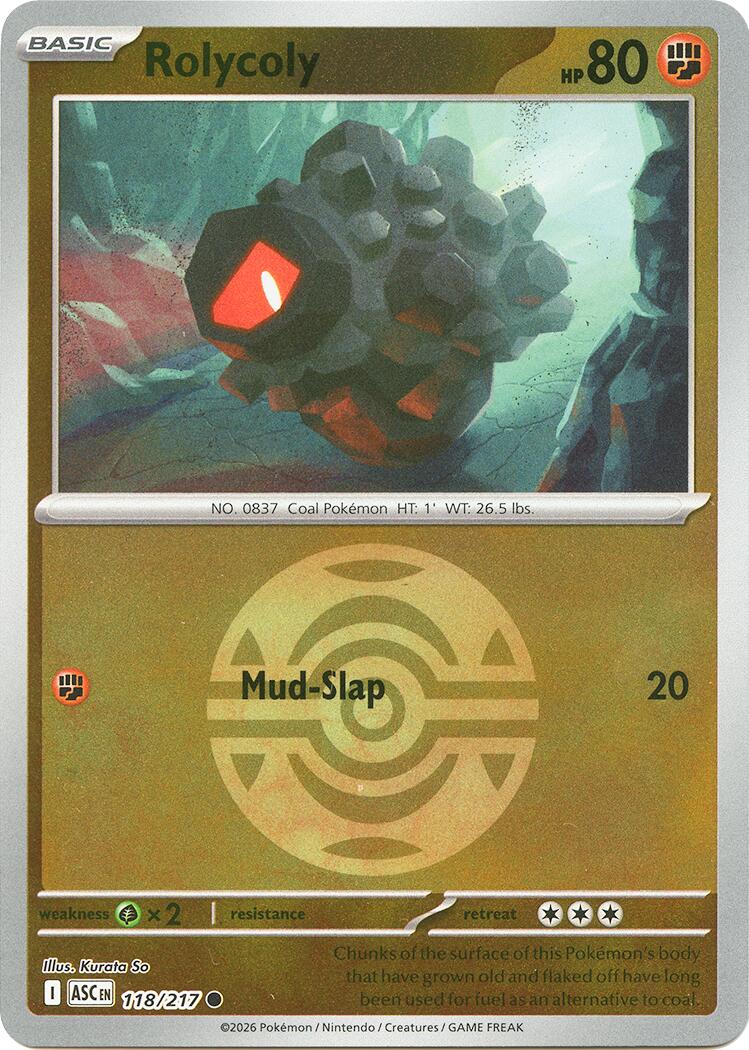 Rolycoly (118/217) (Dusk Ball) [Mega Evolution: Ascended Heroes] | Gamers Paradise
