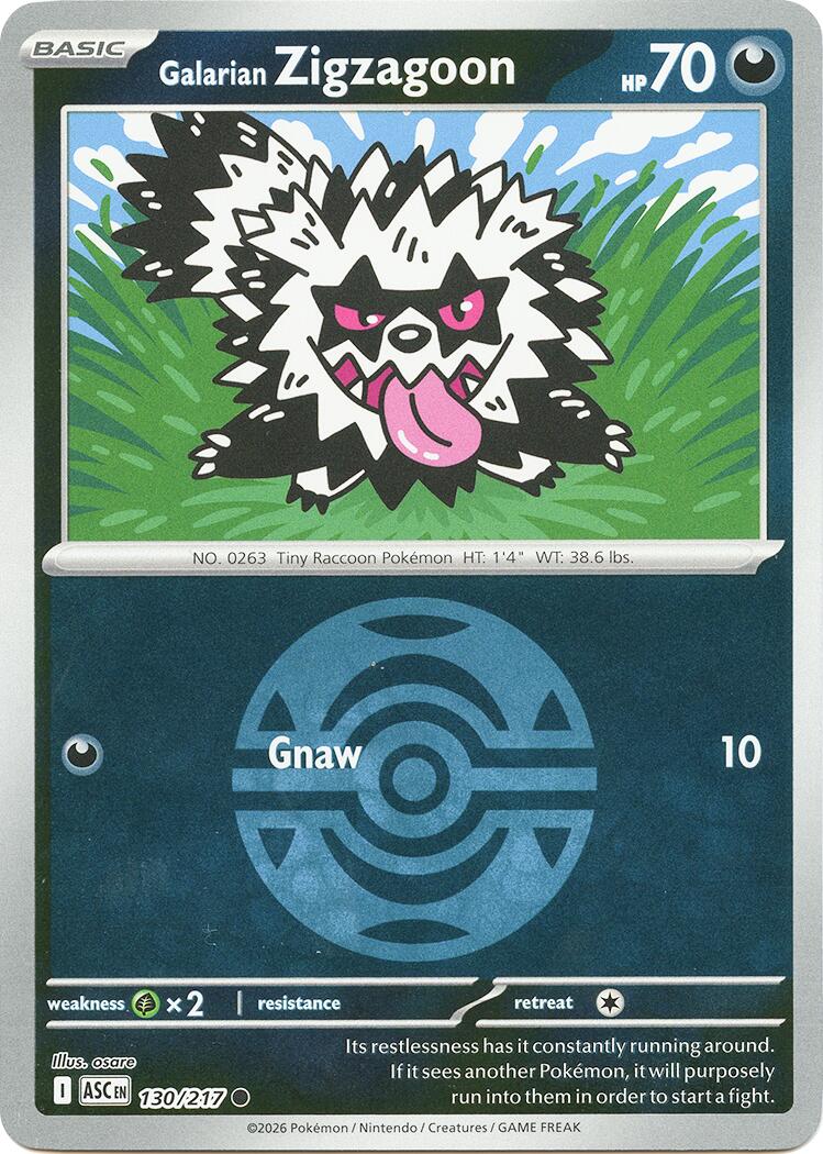 Galarian Zigzagoon (130/217) (Dusk Ball) [Mega Evolution: Ascended Heroes] | Gamers Paradise