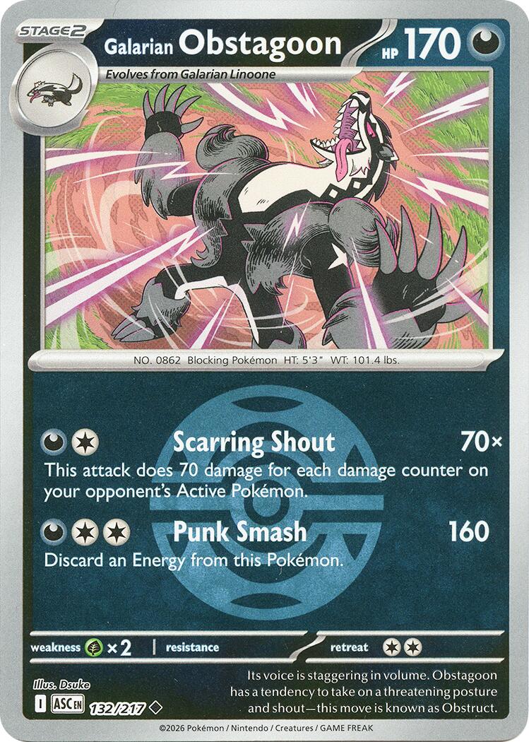 Galarian Obstagoon (132/217) (Dusk Ball) [Mega Evolution: Ascended Heroes] | Gamers Paradise