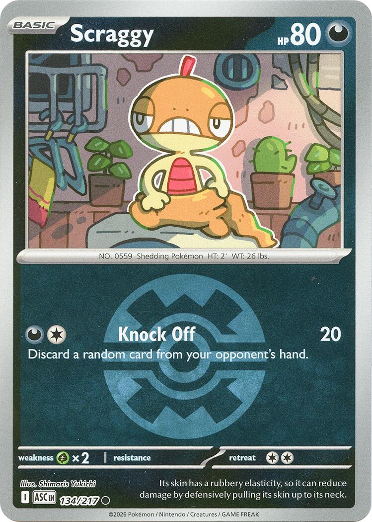 Scraggy (134/217) (Quick Ball) [Mega Evolution: Ascended Heroes] | Gamers Paradise