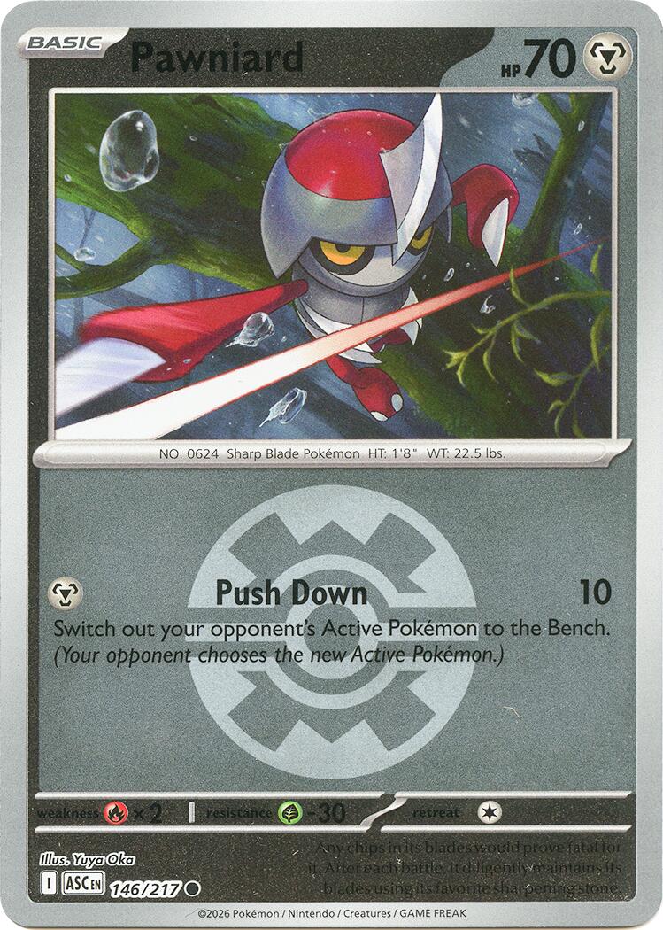 Pawniard (146/217) (Quick Ball) [Mega Evolution: Ascended Heroes] | Gamers Paradise