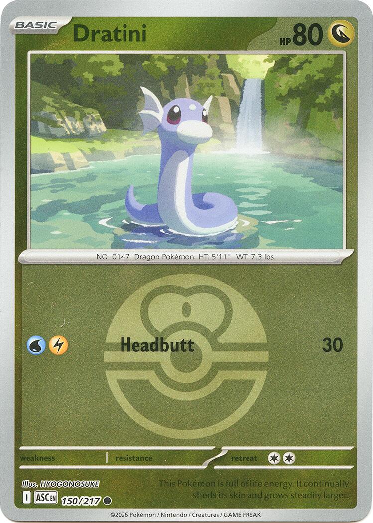 Dratini (150/217) (Love Ball) [Mega Evolution: Ascended Heroes] | Gamers Paradise