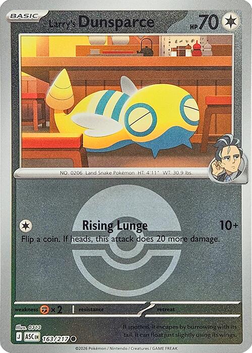 Larry's Dunsparce (163/217) (Poke Ball) [Mega Evolution: Ascended Heroes] | Gamers Paradise