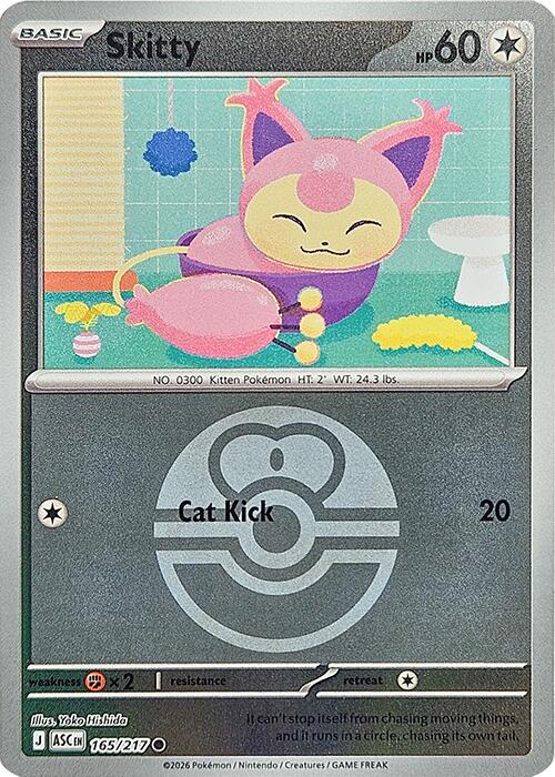 Skitty (165/217) (Love Ball) [Mega Evolution: Ascended Heroes] | Gamers Paradise