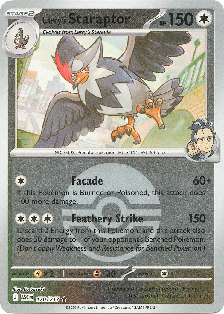 Larry's Staraptor (170/217) (Poke Ball) [Mega Evolution: Ascended Heroes] | Gamers Paradise