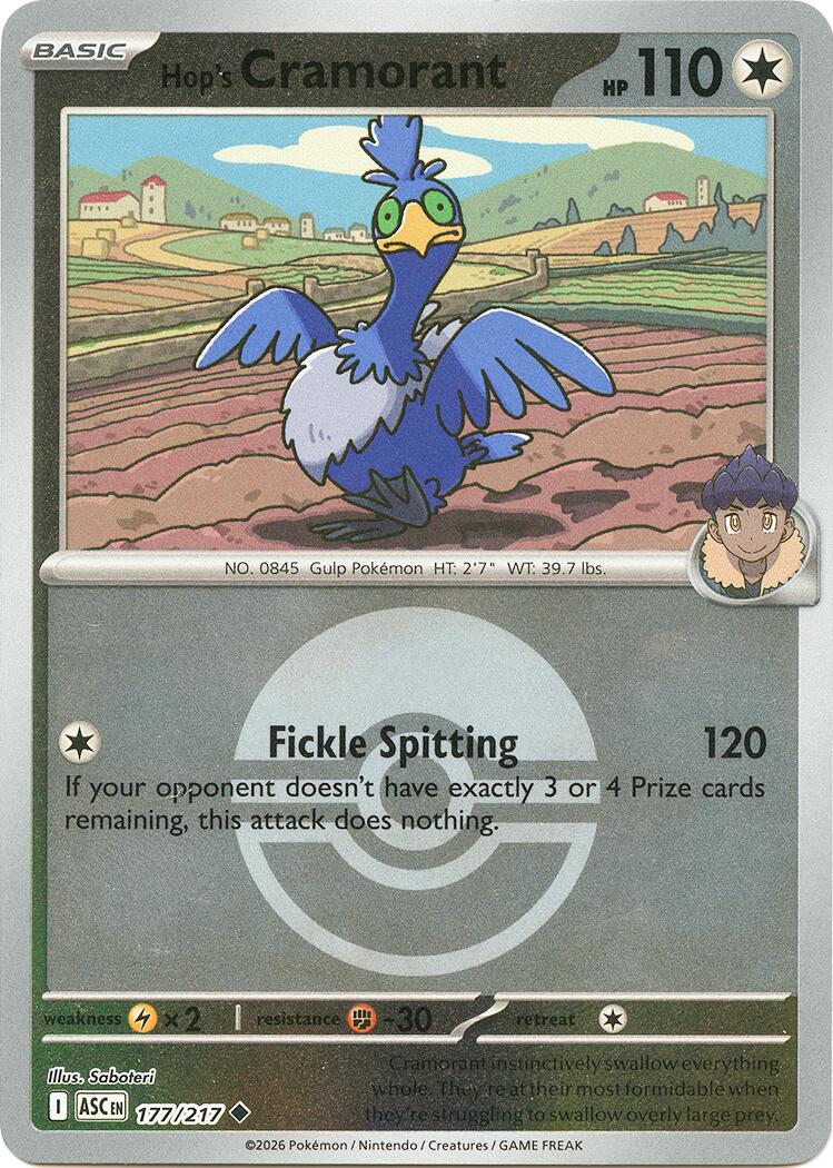Hop's Cramorant (177/217) (Poke Ball) [Mega Evolution: Ascended Heroes] | Gamers Paradise