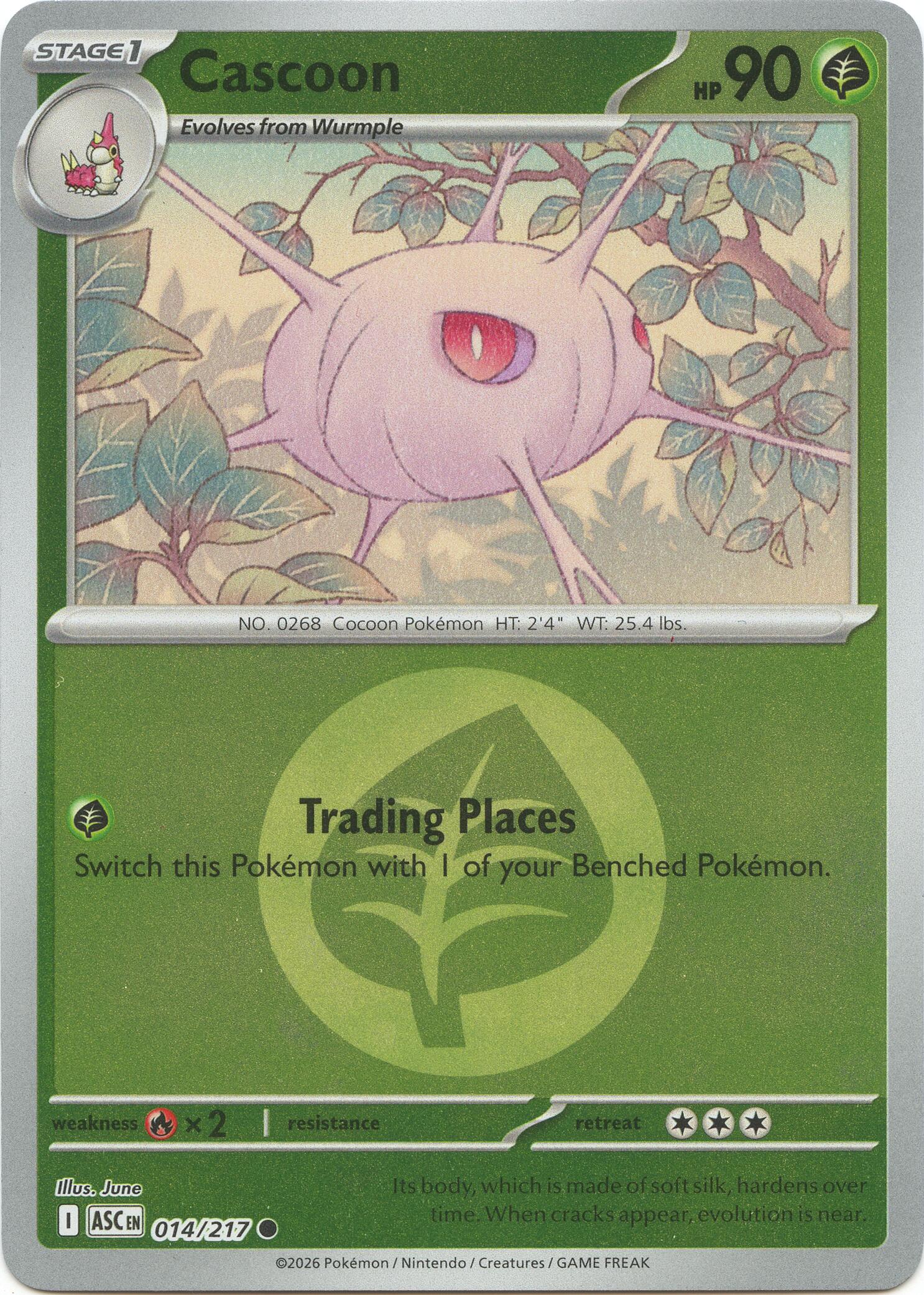 Cascoon (014/217) (Energy Symbol Pattern) [Mega Evolution: Ascended Heroes] | Gamers Paradise