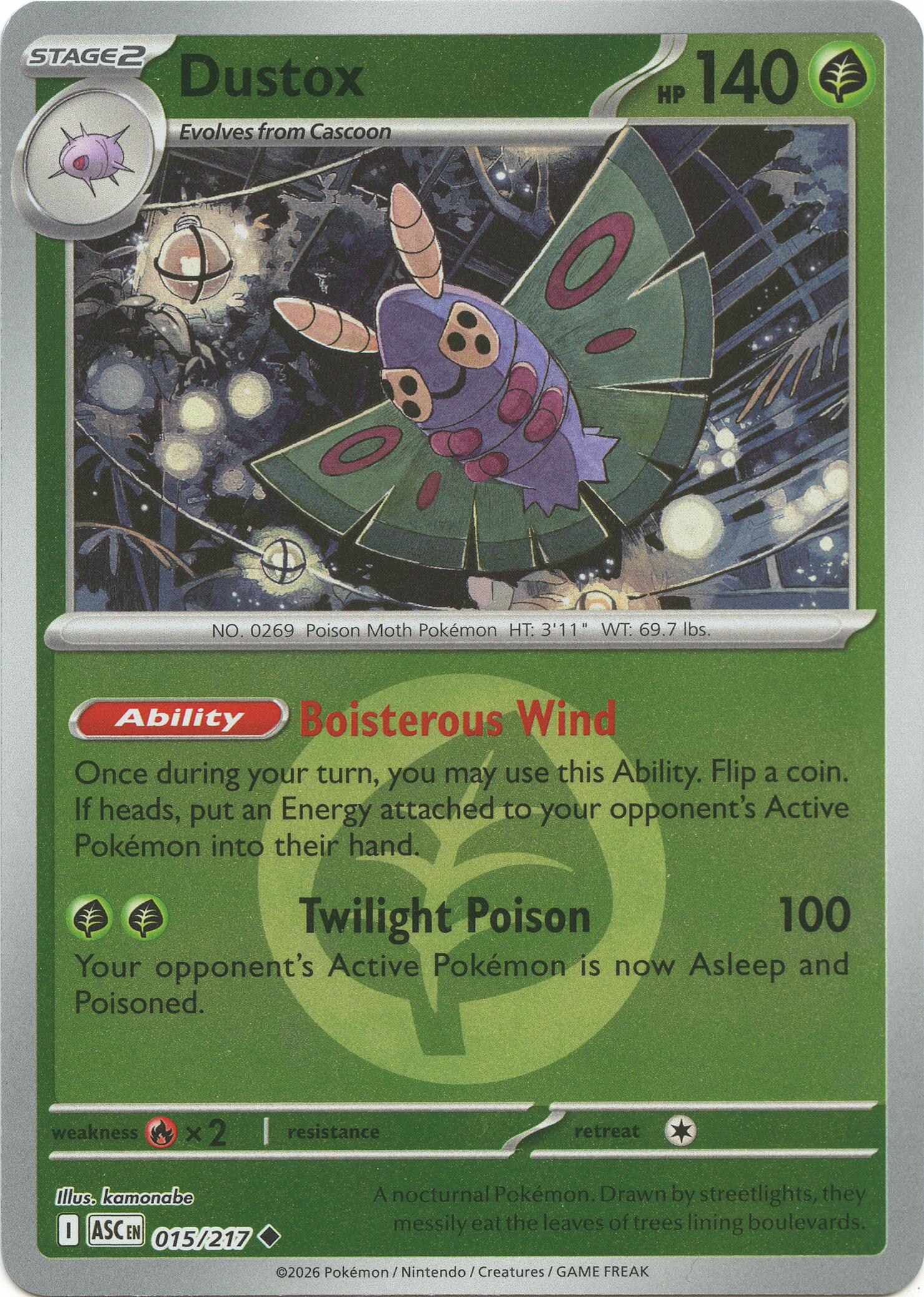 Dustox (015/217) (Energy Symbol Pattern) [Mega Evolution: Ascended Heroes] | Gamers Paradise