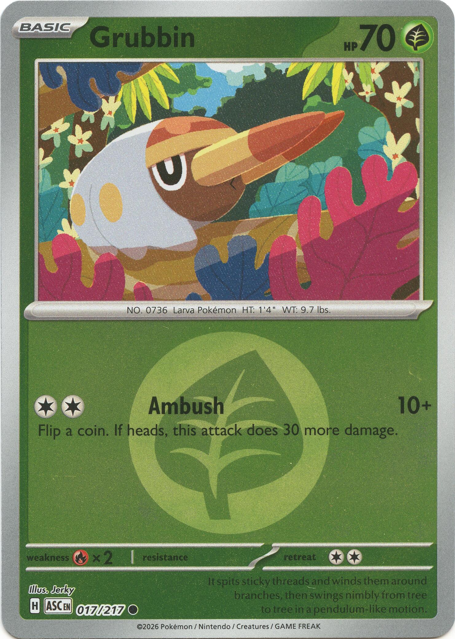 Grubbin (017/217) (Energy Symbol Pattern) [Mega Evolution: Ascended Heroes] | Gamers Paradise