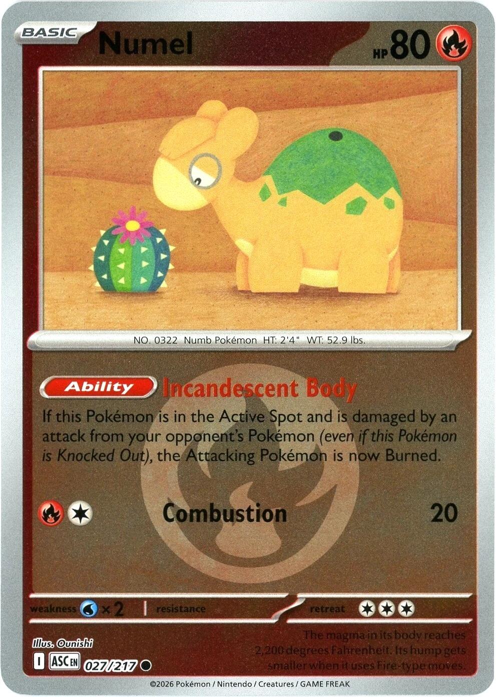 Numel (027/217) (Energy Symbol Pattern) [Mega Evolution: Ascended Heroes] | Gamers Paradise