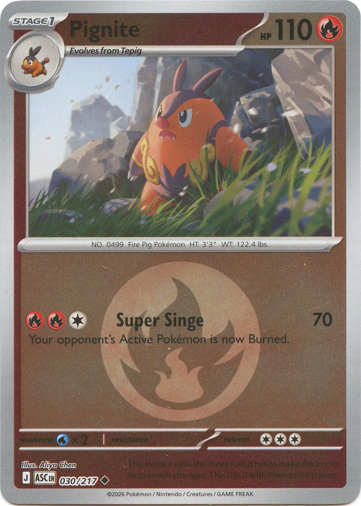 Pignite (030/217) (Energy Symbol Pattern) [Mega Evolution: Ascended Heroes] | Gamers Paradise