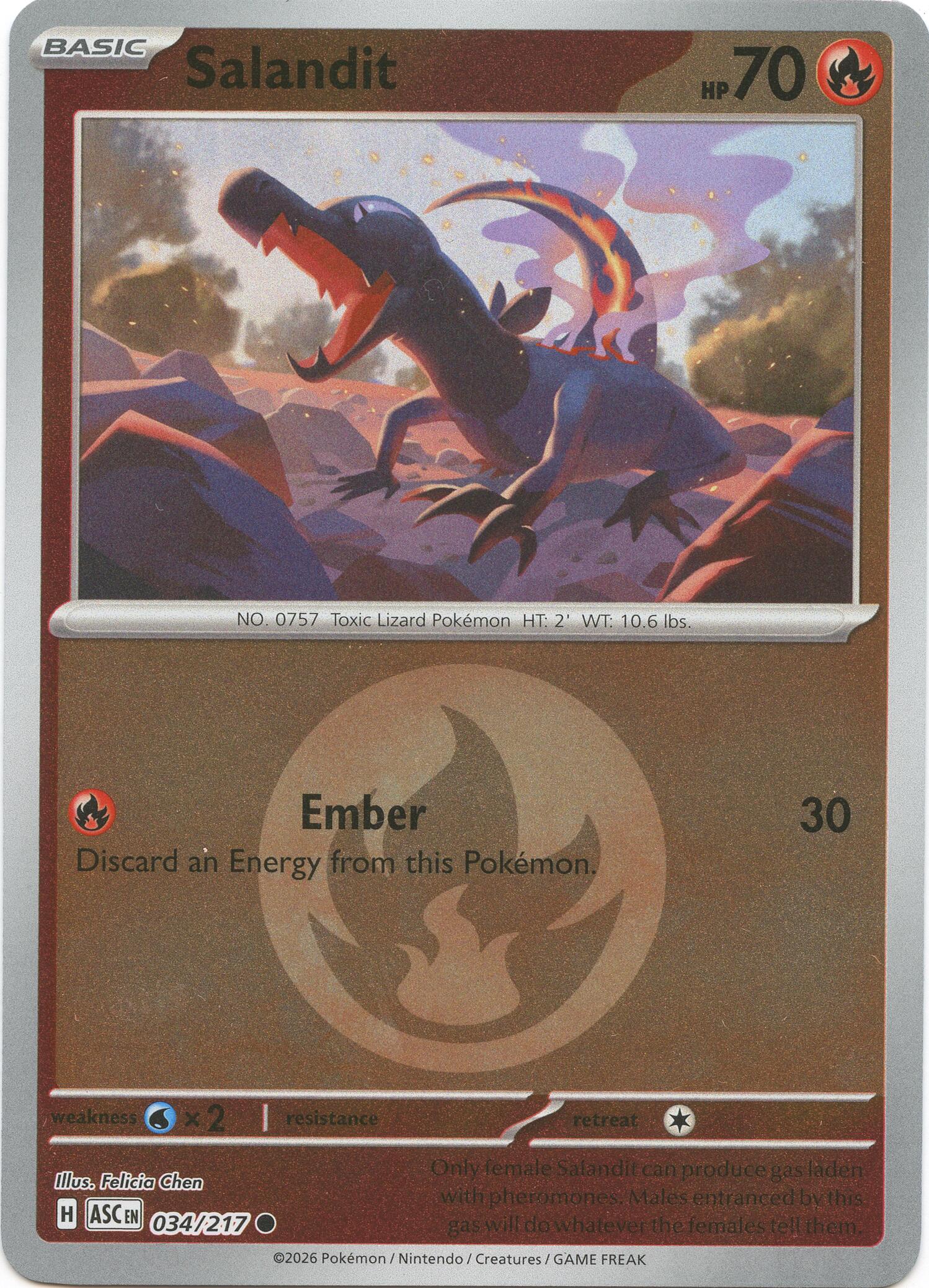 Salandit (034/217) (Energy Symbol Pattern) [Mega Evolution: Ascended Heroes] | Gamers Paradise