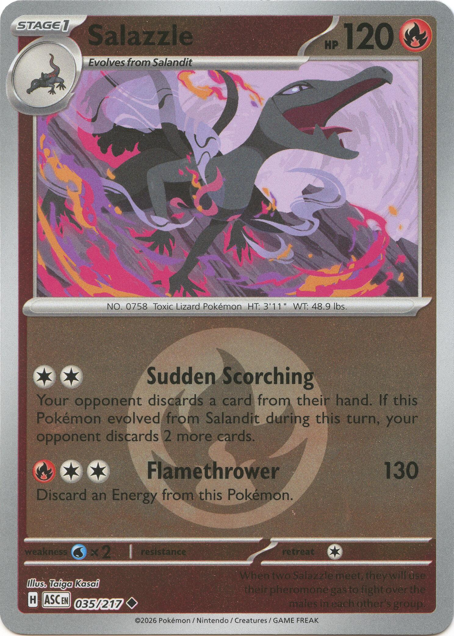 Salazzle (035/217) (Energy Symbol Pattern) [Mega Evolution: Ascended Heroes] | Gamers Paradise