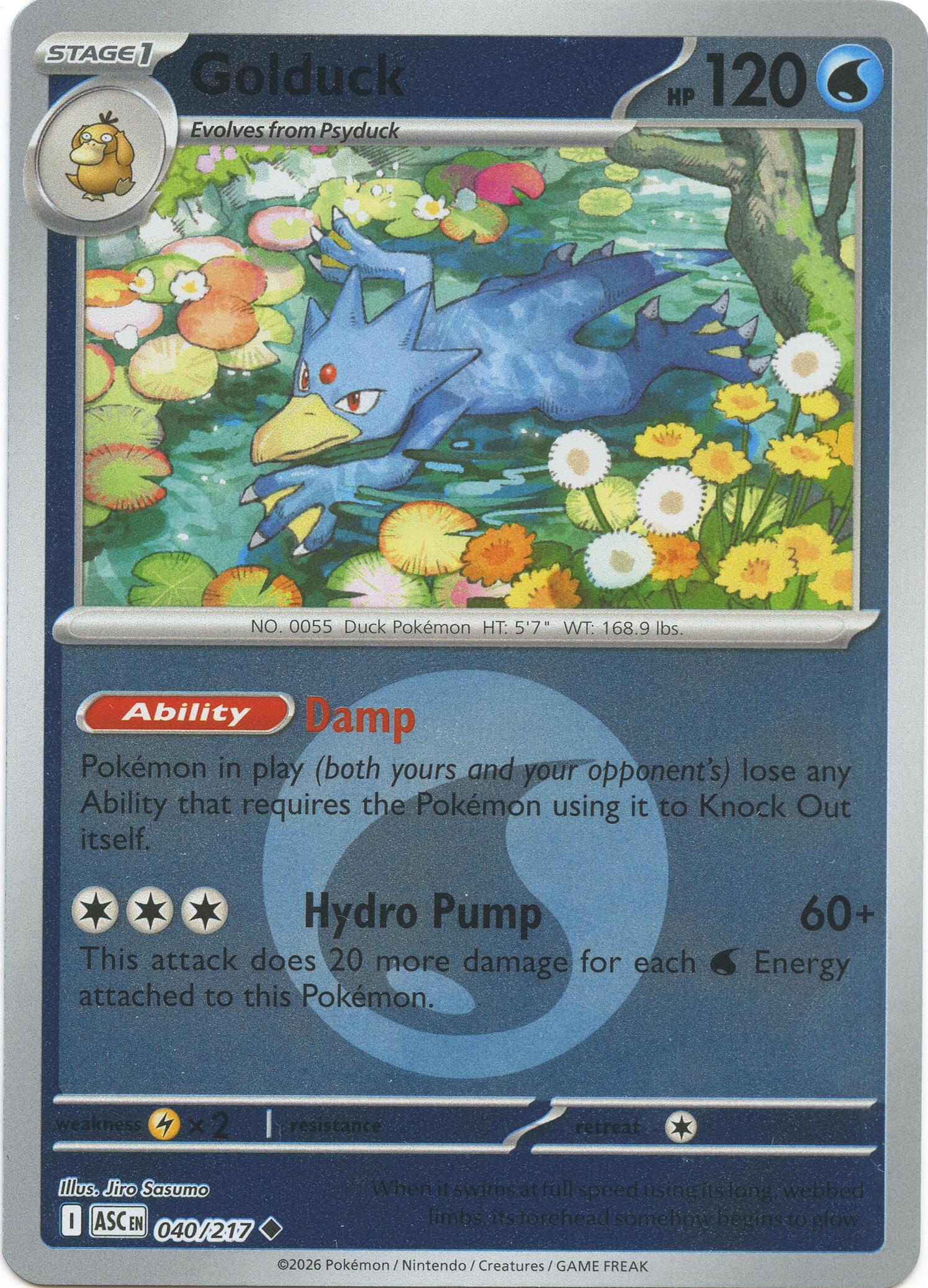 Golduck (040/217) (Energy Symbol Pattern) [Mega Evolution: Ascended Heroes] | Gamers Paradise
