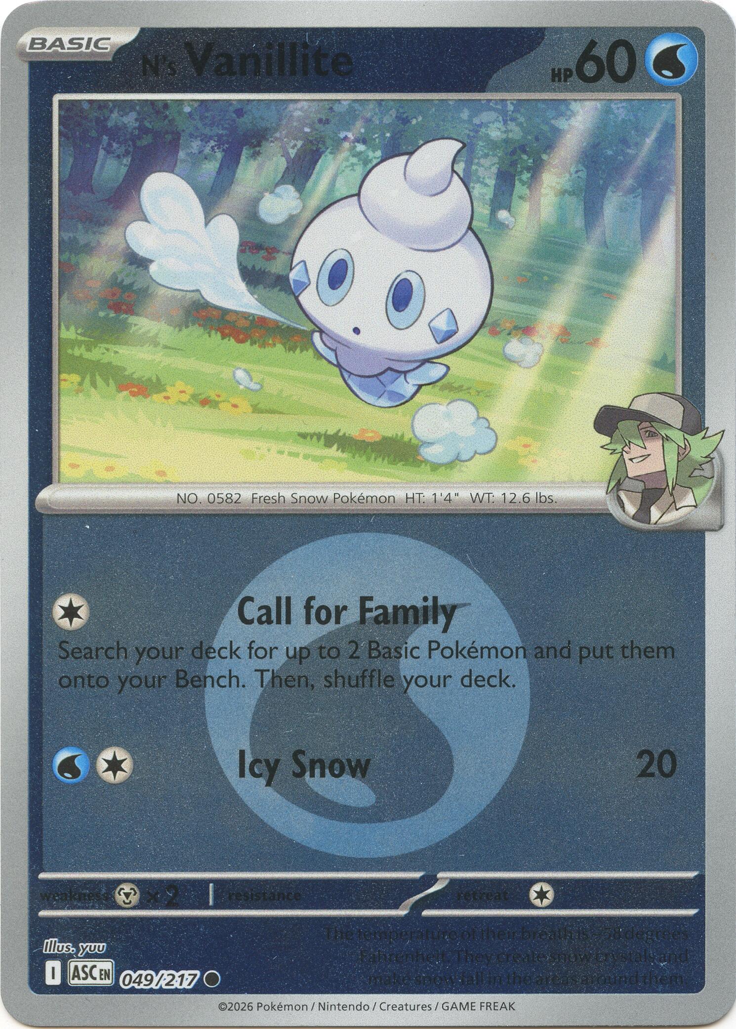N's Vanillite (049/217) (Energy Symbol Pattern) [Mega Evolution: Ascended Heroes] | Gamers Paradise