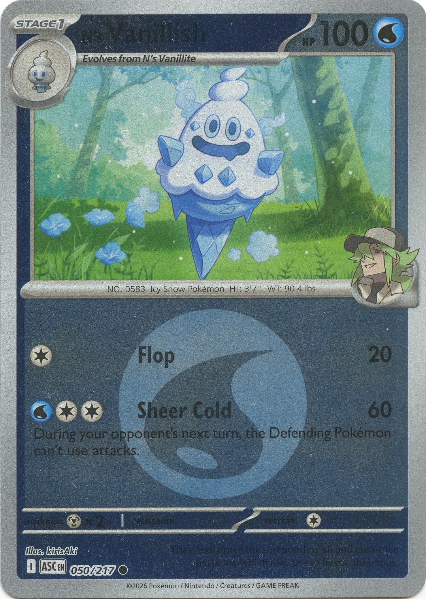 N's Vanillish (050/217) (Energy Symbol Pattern) [Mega Evolution: Ascended Heroes] | Gamers Paradise