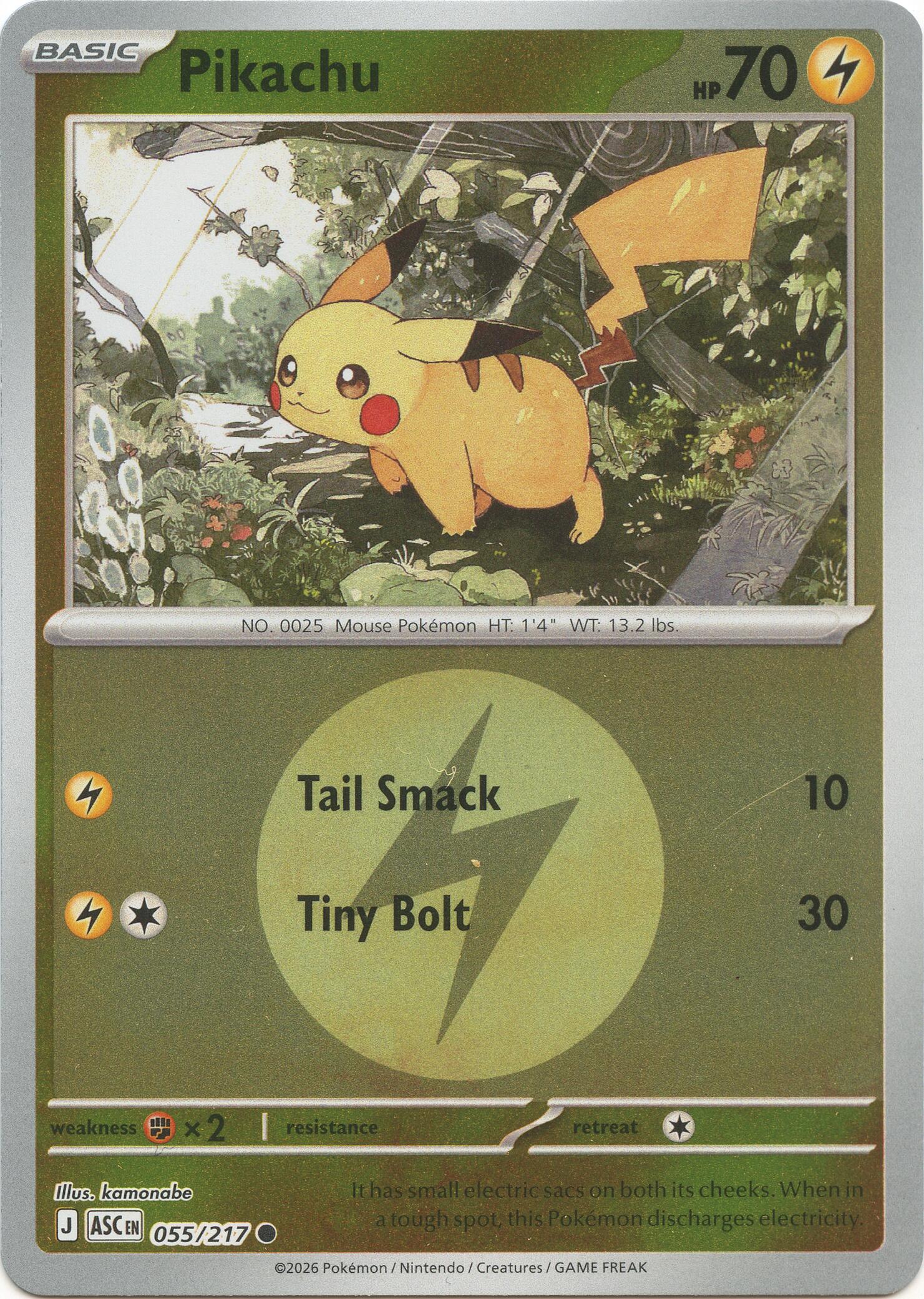 Pikachu (055/217) (Energy Symbol Pattern) [Mega Evolution: Ascended Heroes] | Gamers Paradise