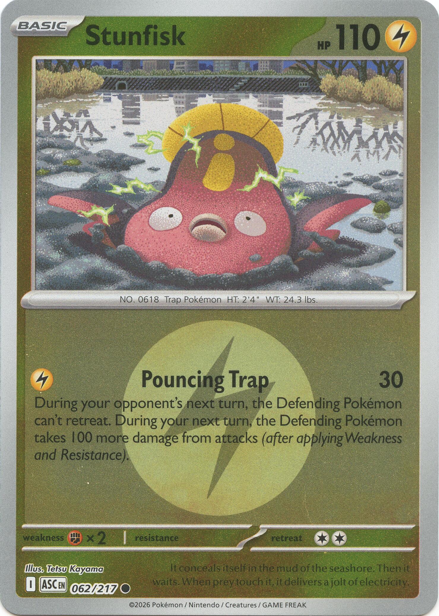 Stunfisk (062/217) (Energy Symbol Pattern) [Mega Evolution: Ascended Heroes] | Gamers Paradise