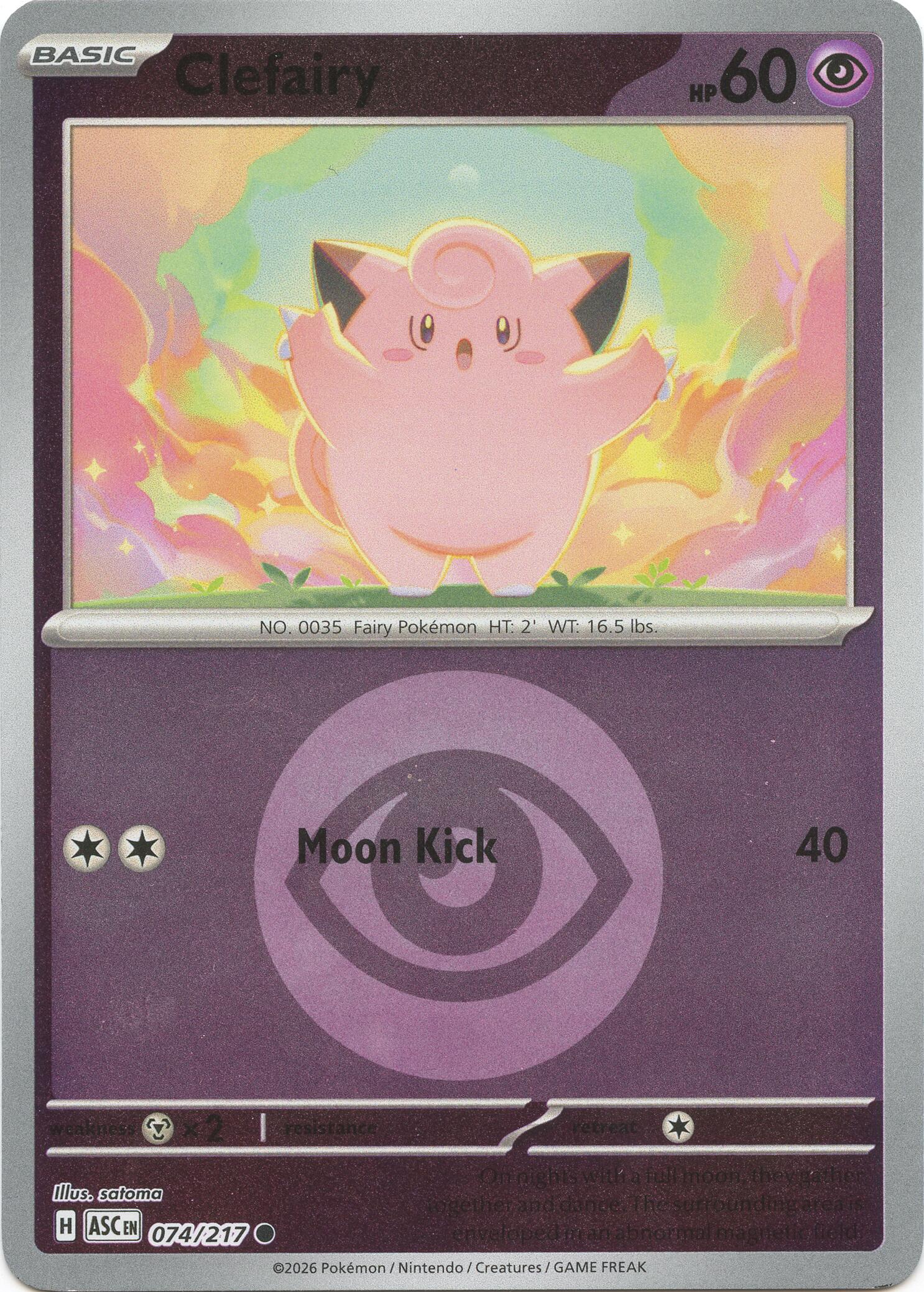 Clefairy (074/217) (Energy Symbol Pattern) [Mega Evolution: Ascended Heroes] | Gamers Paradise
