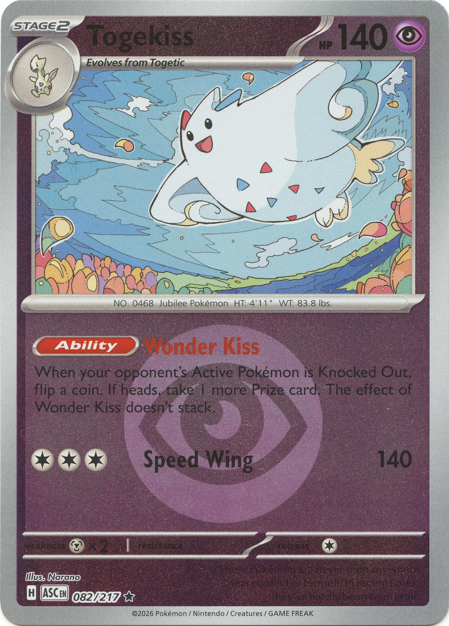 Togekiss (082/217) (Energy Symbol Pattern) [Mega Evolution: Ascended Heroes] | Gamers Paradise