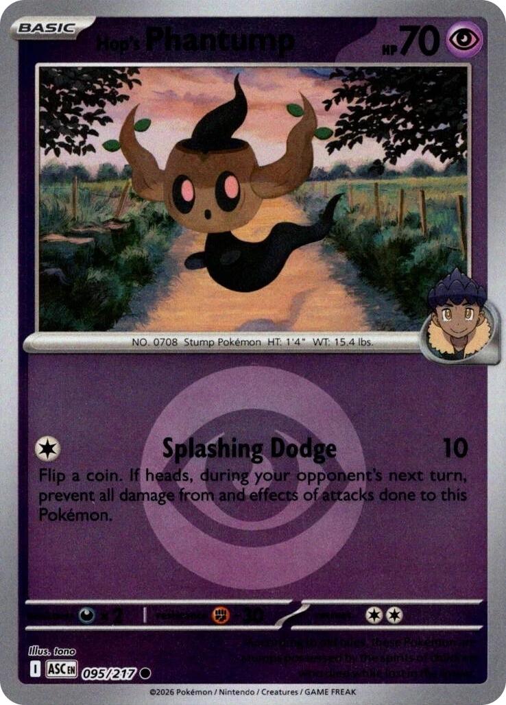 Hop's Phantump (095/217) (Energy Symbol Pattern) [Mega Evolution: Ascended Heroes] | Gamers Paradise