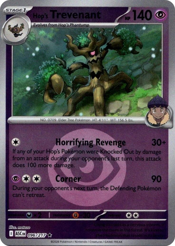 Hop's Trevenant (096/217) (Energy Symbol Pattern) [Mega Evolution: Ascended Heroes] | Gamers Paradise