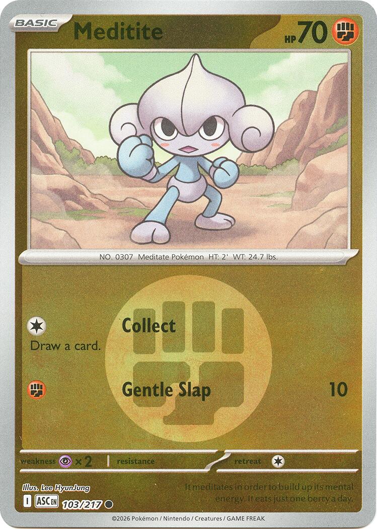 Meditite (103/217) (Energy Symbol Pattern) [Mega Evolution: Ascended Heroes] | Gamers Paradise