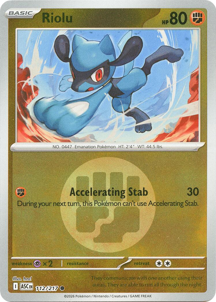 Riolu (112/217) (Energy Symbol Pattern) [Mega Evolution: Ascended Heroes] | Gamers Paradise