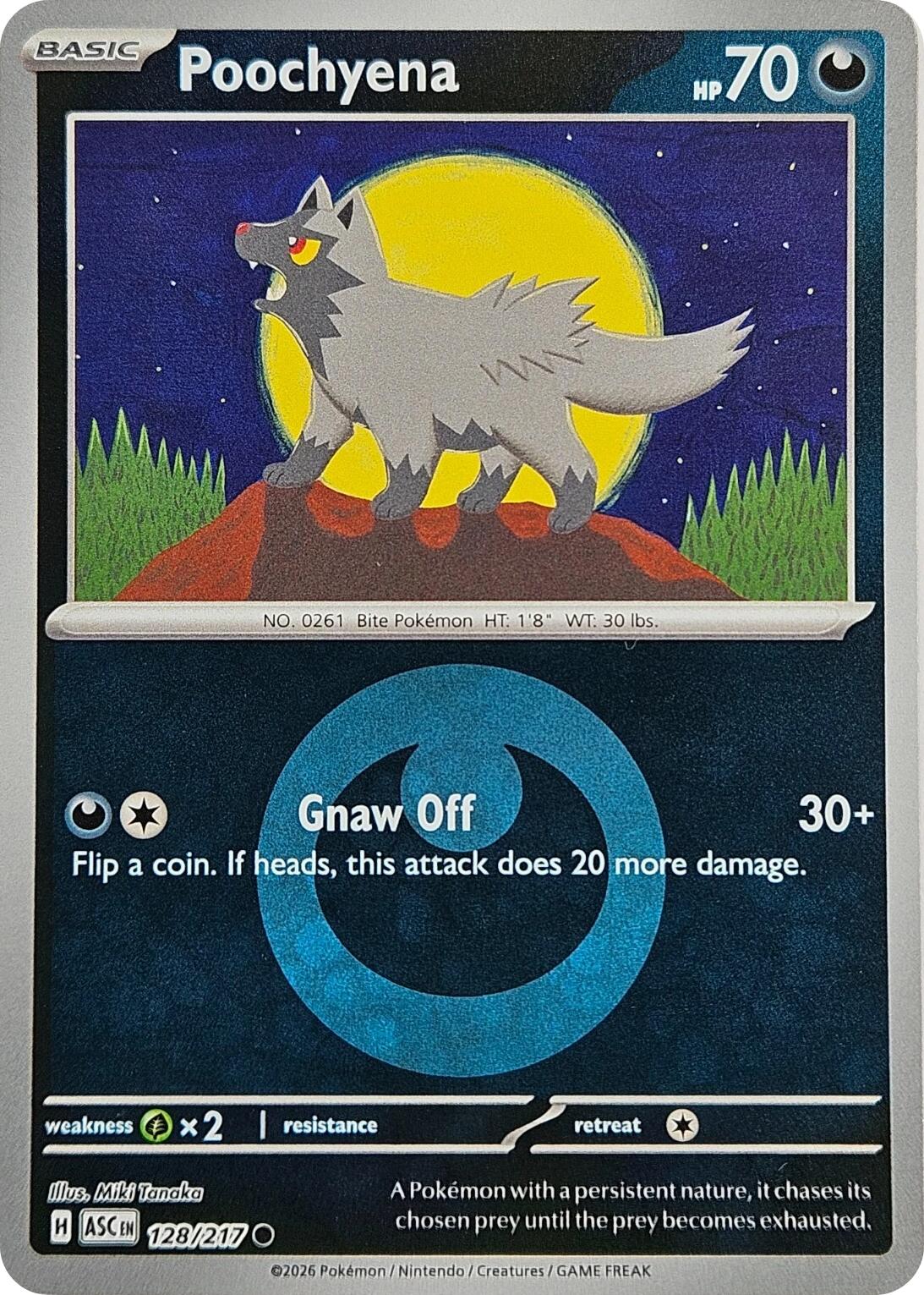 Poochyena (128/217) (Energy Symbol Pattern) [Mega Evolution: Ascended Heroes] | Gamers Paradise