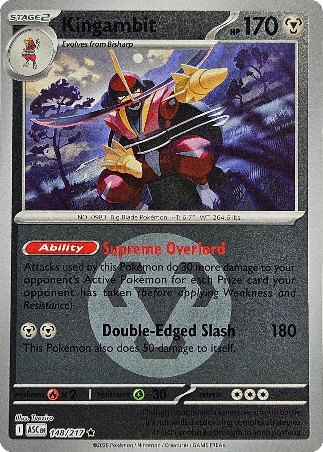Kingambit (148/217) (Energy Symbol Pattern) [Mega Evolution: Ascended Heroes] | Gamers Paradise
