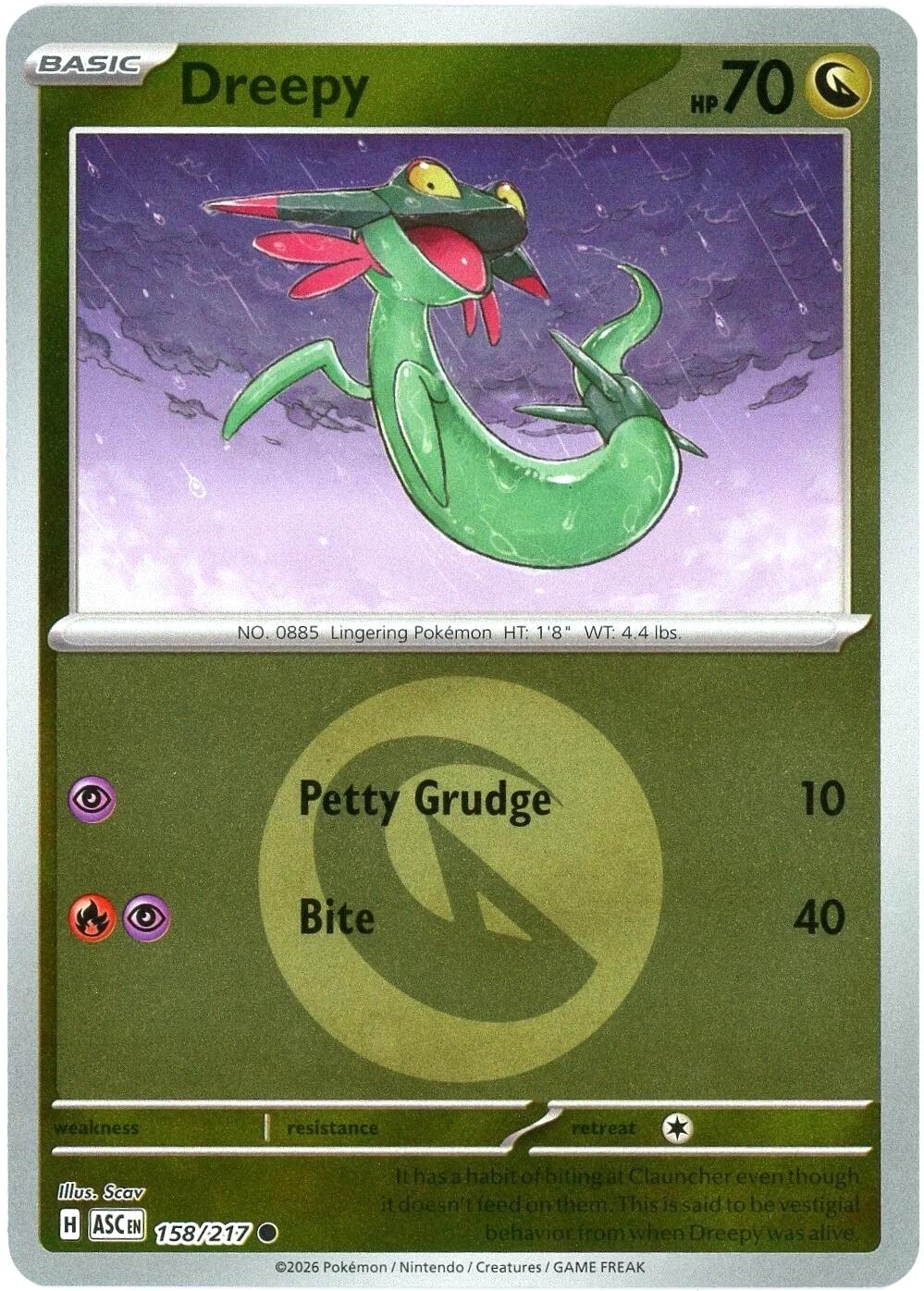 Dreepy (158/217) (Energy Symbol Pattern) [Mega Evolution: Ascended Heroes] | Gamers Paradise