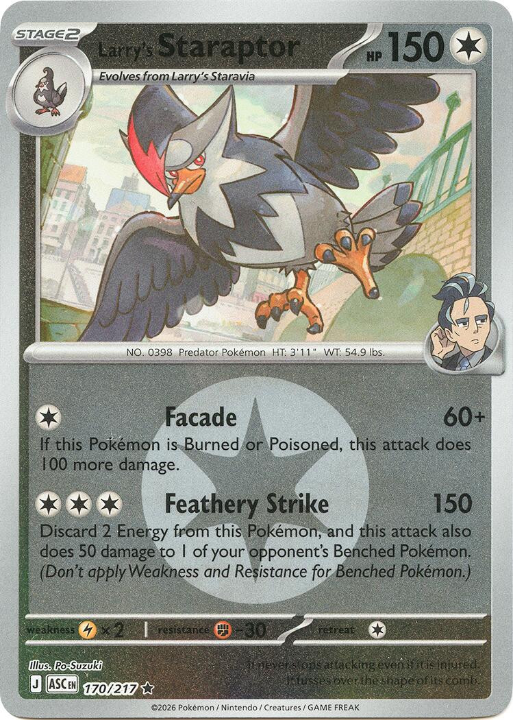 Larry's Staraptor (170/217) (Energy Symbol Pattern) [Mega Evolution: Ascended Heroes] | Gamers Paradise