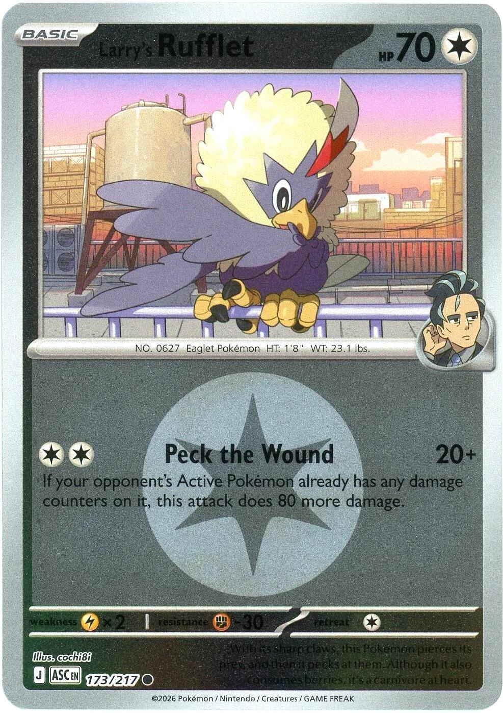 Larry's Rufflet (173/217) (Energy Symbol Pattern) [Mega Evolution: Ascended Heroes] | Gamers Paradise