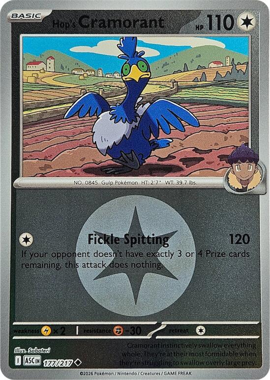 Hop's Cramorant (177/217) (Energy Symbol Pattern) [Mega Evolution: Ascended Heroes] | Gamers Paradise