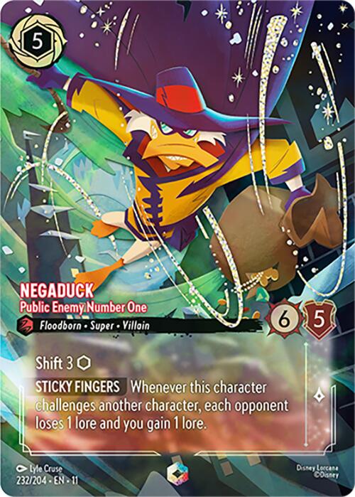 Negaduck - Public Enemy Number One (Enchanted) (232/204) [Winterspell] | Gamers Paradise