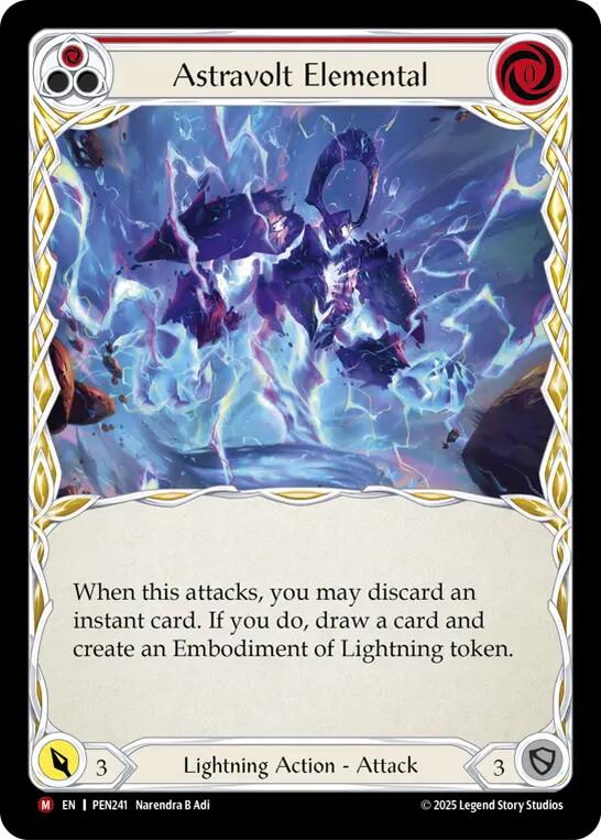 Astravolt Elemental (Red) [PEN241] (Compendium of Rathe)  Rainbow Foil | Gamers Paradise
