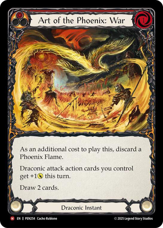 Art Of The Phoenix War (Red) [PEN254] (Compendium of Rathe)  Rainbow Foil | Gamers Paradise