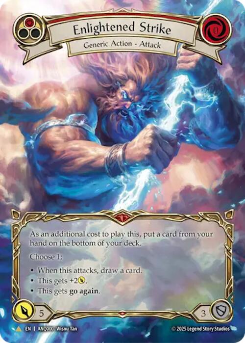 Enlightened Strike (Red) (Extended Art) (Gold) [ANQ000] (Compendium of Rathe - Antiquity Pack)  Cold Foil | Gamers Paradise