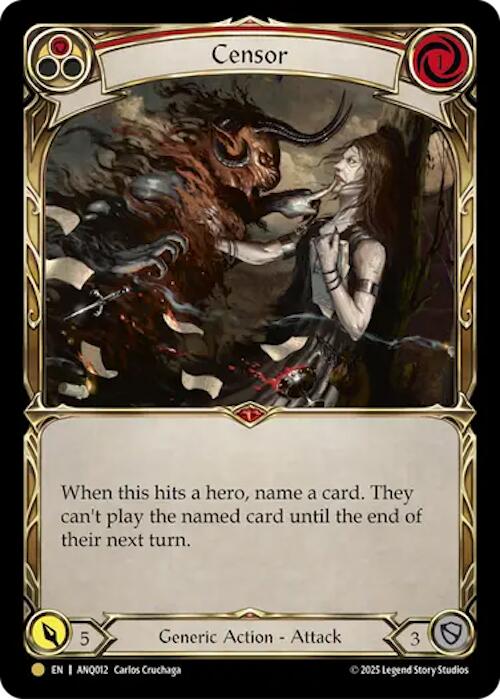 Censor (Red) (Gold) [ANQ012] (Compendium of Rathe - Antiquity Pack)  Rainbow Foil | Gamers Paradise