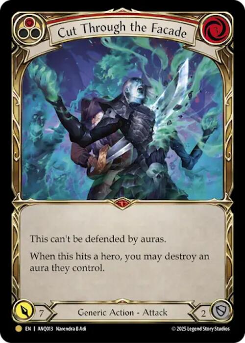 Cut Through The Facade (Red) (Gold) [ANQ013] (Compendium of Rathe - Antiquity Pack)  Rainbow Foil | Gamers Paradise