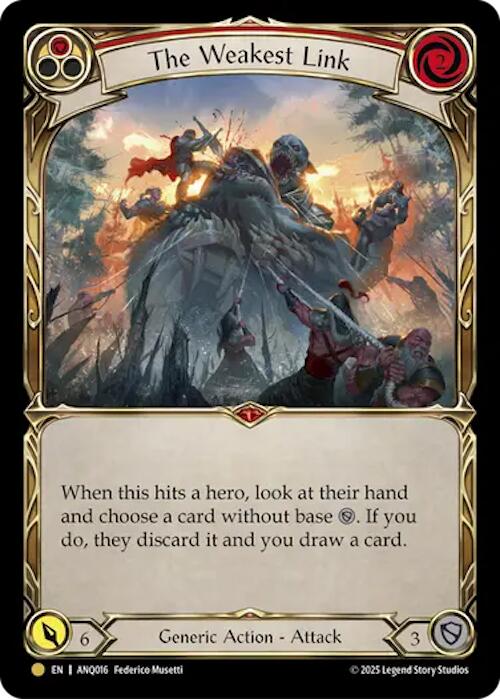The Weakest Link (Red) (Gold) [ANQ016] (Compendium of Rathe - Antiquity Pack) | Gamers Paradise