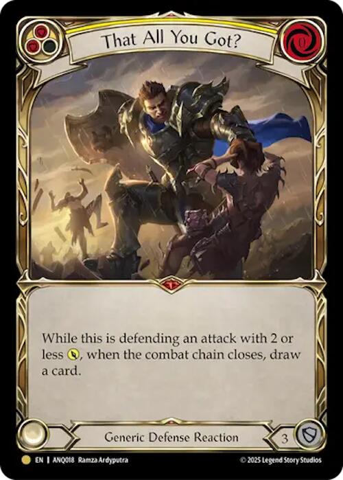 That All You Got (Yellow) (Gold) [ANQ018] (Compendium of Rathe - Antiquity Pack)  Rainbow Foil | Gamers Paradise