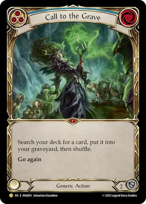 Call To The Grave (Blue) (Gold) [ANQ019] (Compendium of Rathe - Antiquity Pack)  Rainbow Foil | Gamers Paradise