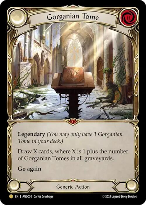 Gorganian Tome (Gold) [ANQ020] (Compendium of Rathe - Antiquity Pack)  Rainbow Foil | Gamers Paradise